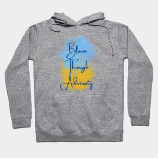 Bloom Through Adversity - Ukrainian Flag (Watercolor) Hoodie